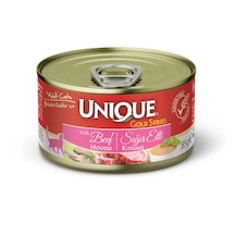Unique Gold Mousse Kıyılmış Beef Sığır Etli Yetişkin Kedi Konservesi 6 x 85 G