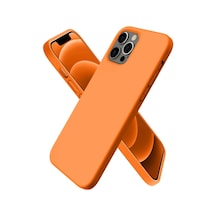 Newface Apple iPhone Uyumlu 12 Pro Max Kılıf First Silikon Semeglbl - 99 - Turuncu