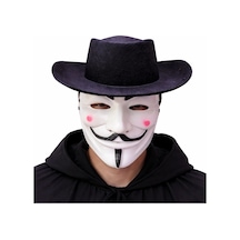 Vendetta Maske Ve Şapka Seti Anonim Stil Parti Maskesi 3+