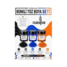 3'lü Set Premium Parafin Soya Wax Toz Mum Boyası Hobi Seti - 10 Cc Siyah, Mavi, Turuncu Bkfab3smt10g Karışık
