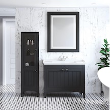 Denko Helena 100 Cm Mdf Füme Banyo Dolabı Takımı + Boy Dolabı Füme