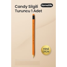 Candy Silgili Kurşun Kalem Turuncu - 1 Adet Turuncu