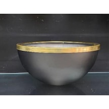 Erk 03 Siyah Gold Dekoratif Vazo Modern Şık Salon Büyük Boy Vazo Altın