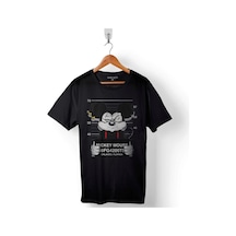 Mickey Mouse Logo Hapishane Baskılı Tişört Unisex T-shirt 001