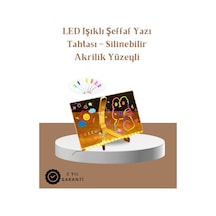 Led Aydınlatmalı Şeffaf Mesaj Tahtası 30x20 Cm, Neon Etkili Yazılar İçin Tasarlandı - Lisinya