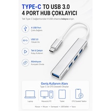 Type-c To Usb Hub 4 Port Çoklayıcı Macbook Ile Uyumlu Çoğaltıcı Type C To Usb Converter Hub