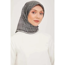 Armine Nostalji Sura Saf İpek Eşarp 9029 - 05 Siyah Karışık Desen siyah