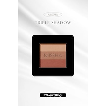 Yumuşak Dokulu, Dökülme Yapmayan 3 Renkli Göz Farı Triple Shadow No.17 Heart Ring Diğer