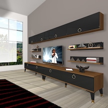 Decoraktiv Eko 360y Mdf Gold Tv Ünitesi Tv Sehpası Ceviz - Siyah