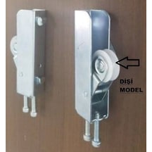 Sürgülü Ray Dolap Aleminyum Kapak Teker 1Takım [Dişi]