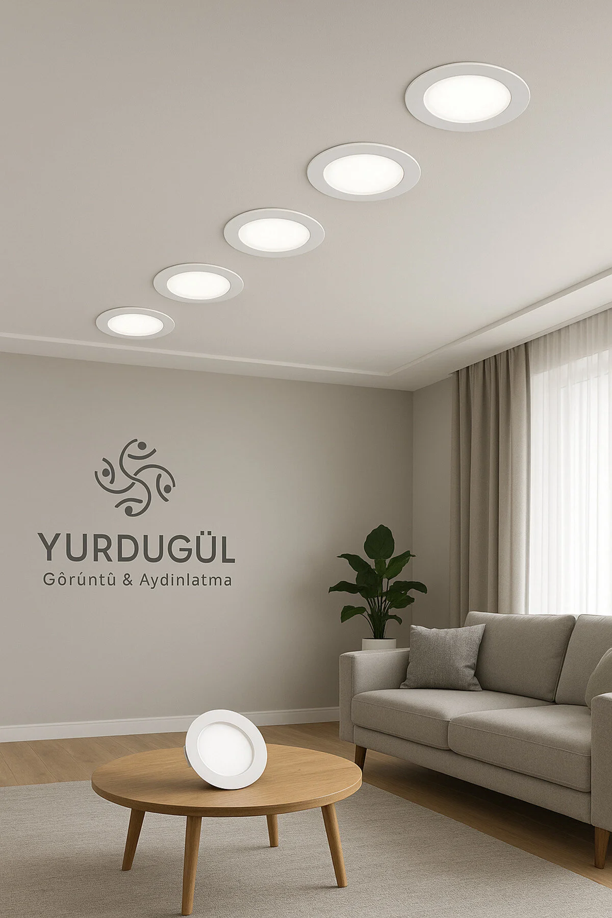 Pars 6w Beyaz Kasa Beyaz Işık Led Spot 65mm Delik Çapı 4lü Paket Beyaz
