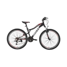 Bisan Buffalo Erkek Dağ Bisikleti 37cm V 27.5 Jant 21 Vites Mat Siyah Kırmızı Çok Renkli