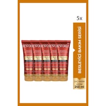 Besleyici Bakım Saç Kremi 250 Ml - 7 Besleyici Yağ Göz Alıcı Parlaklık İpeksi Yumuşaklık 5 Adet