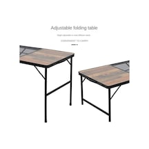 Madfox Eazy Katlanır Kamp Masası Izgaralı Ahşap Kahverengi