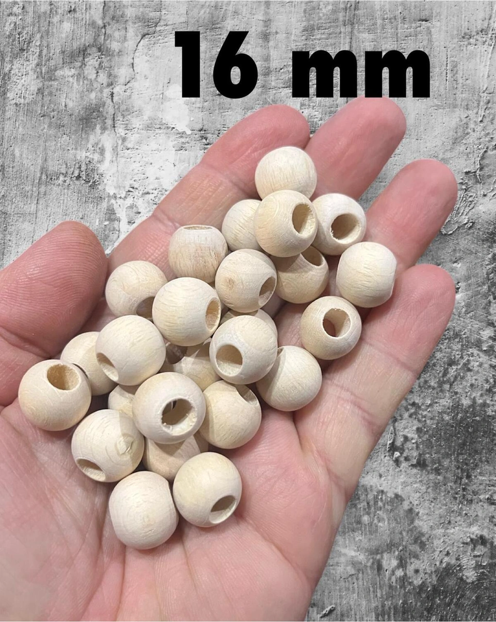 16 Mm Ham 100 Gr Geniş Delik İşlem Görmemiş Ahşap Boncuk
