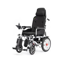 Ayak Kalkar Sırt Yatar Akülü Tekerlekli Sandalye Baş Destegi