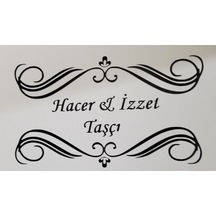 Sticker Etiket Ev Kapısı Için Isimlik Ad Soyad