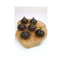 6 Lı Mini Eskitme Osmanlı Temalı Koyu Renk Lokumluk Sunum Diğer