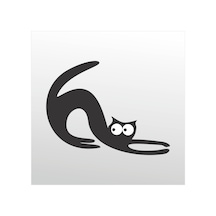 Folyo Sticker Kedi Adkpquy659 130cm Uzunluk Siyah