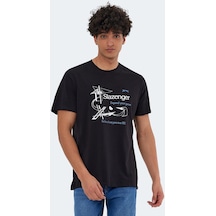 Slazenger KARNEN IN Oversize Erkek Tişört Siyah