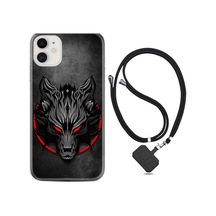 Apple Uyumlu iPhone 13 Kılıf Boyun Askılı Dark Wolf 1813