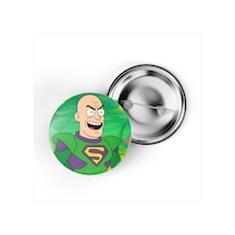 Lex Luthor - 44 Mm İğneli Çanta Rozeti - 5 Adet Diğer