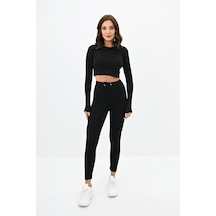 Koza Butik Kadın Kaşkorse Crop Tayt Takım 3727-23 001