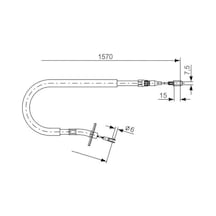 Bosch Fren Halatı Arka Sol Mercedes Sprınter B904 96 06 1565mm/1390mm 1987477860 A9044200585