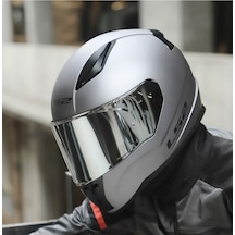 Ls2 Rapıd 2 Mat Tıtanıum Kapalı Motosiklet Kaskı Gri Camlı Gri