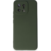 Mi 13 Kılıf Nano İçi Kadife Silikon - Koyu Yeşil Düz Renkli
