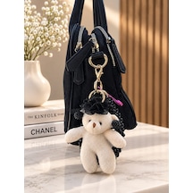 Peluş Ayıcıklı Çanta Aksesuarı Ve Anahtarlık Charm Gold