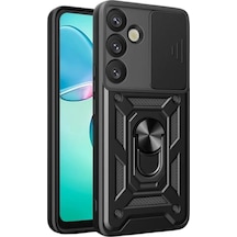 Newface Samsung Galaxy Uyumlu S26 Pars Lens Yüzüklü Silikon Semeglbl - 15 - Siyah Sıyah