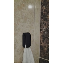 2 Li 3d Baskı Modern Siyah Havlu Askısı Dayanıklı Banyo,mutfak Havluluk-duvar Tipi Kaymaz Siyah Diğer