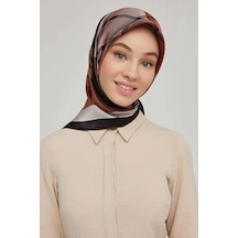Armine İpek Eşarp 8620d S Nostalji Sura - 8620d Kahverengi