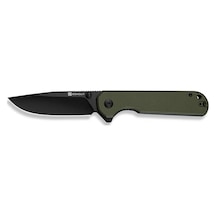 Sencut Aetheris Flipper & Thumb Stud Knife Od Green G10 Handle Kamp Çakı Yeşil