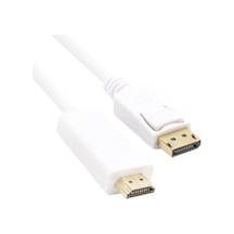 Vcom Cg605l-3.0 Beyaz 3.0mt Display Port Erkek To Hdmi Erkek Kablo