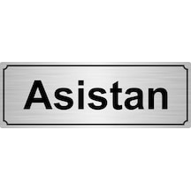 Gümüş Renk Metal Asistan Yönlendirme Levhası 10cmx20cm