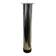Cateksss Tablalı Ayarlı Metal Dolap Tezgah Baza Sehpa Koltuk Kanepe Ayağı Krom Çap:51 Mm 35 Cm - 30 Lu Paket