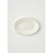 Bella Maison Victoria Porselen Sunum Tabağı Silver 25 Cm Silver