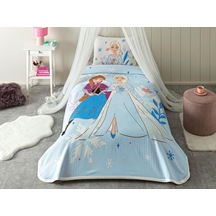 Disney Frozen Family Standart Pamuk Nevresim Takımı, Mavi, Tek Kişilik Çok renkli