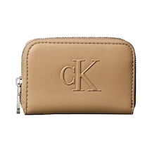 Calvin Klein Bold Ck Medıum Zıp A, Raj Bej Kadın Cüzdan