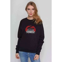 Nıssan Z Baskılı Siyah Kadın Sweashirt