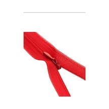 Gizli Diş Fermuar 70cm - Kırmızı - 5 Adet