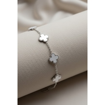 Taşlı Royal Pearl Petal Model Kadın Çelik Bileklik Diğer