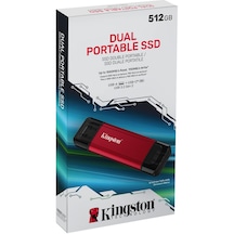 Kingston 512gb 1050/950mb/s Usb Gen 2.2 Type-c Mini Kırmızı Harici Taşınabilir Ssd Bellek