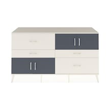 Hyperion Konsol 2 Raflı 4 Çekmeceli 4 Kapaklı 176x44x99 Aytaşı-antrasit/aytaşı Aytası/antrasıt - Aytası