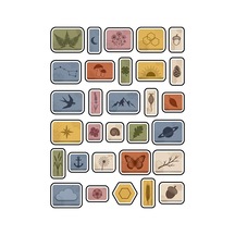 30 Adet Vintage Nostaljik Ephemera Sticker Seti - Scrapbook Ajanda Defter İçin Çok Renkli