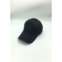 Gonca Şapka Şapka Nakışlı Ayarlanabilir Siyah