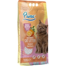 Prime Portakal Kokulu Topaklaşan Kalın Bentonit Kedi Kumu 10 L