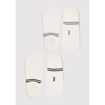 Mavi - 2'li Ekru Babet Çorabı 092593-34523 Pembe